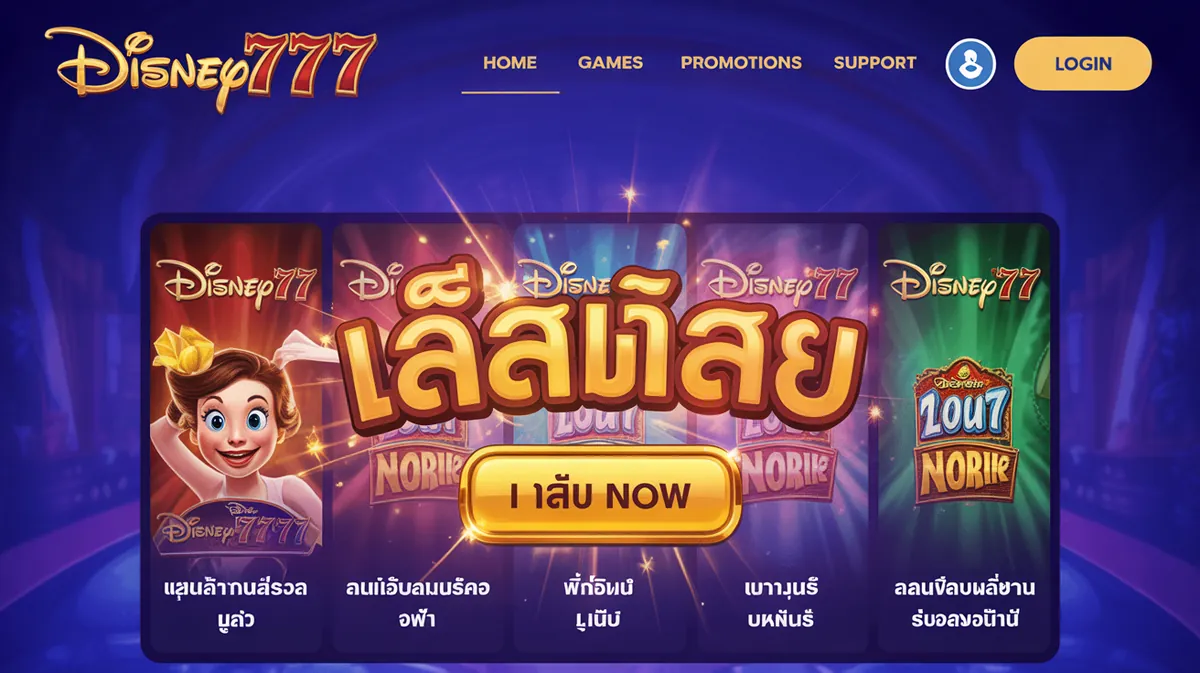 Disney777 ดิสนีย์777 แพลตฟอร์มสล็อตออนไลน์อันดับ 1 ของไทย